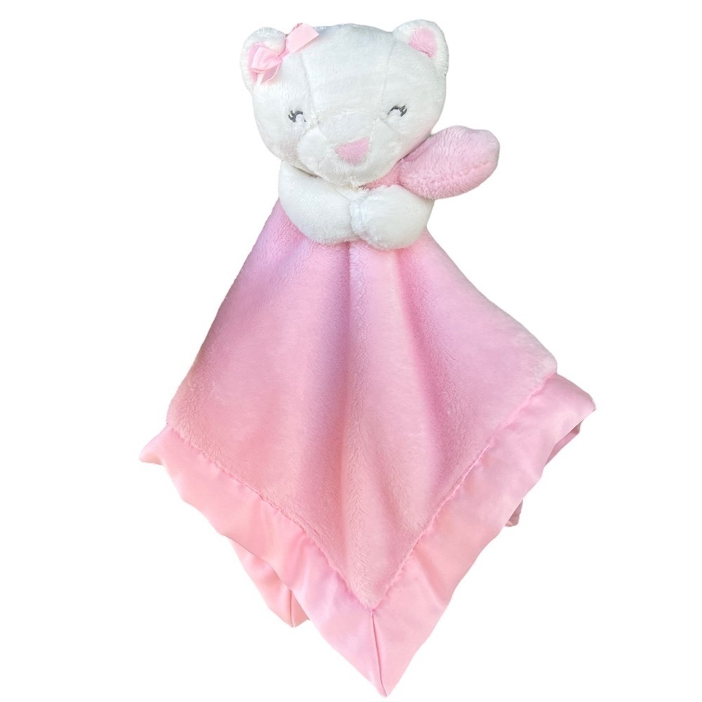 Carter’s Sleepy Kitten Cat Lovey Plush Security Blanket Snuggler 2021 Satin Trim